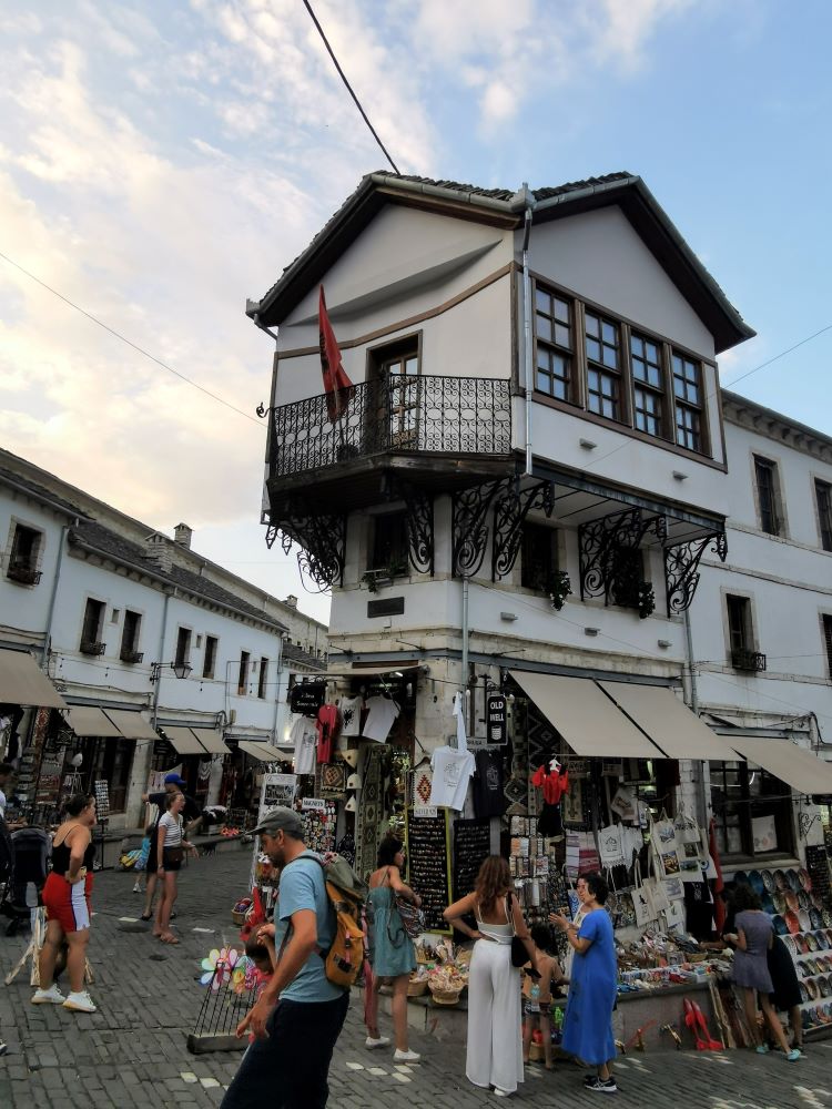 centro storico di Argirocastro in Albania
