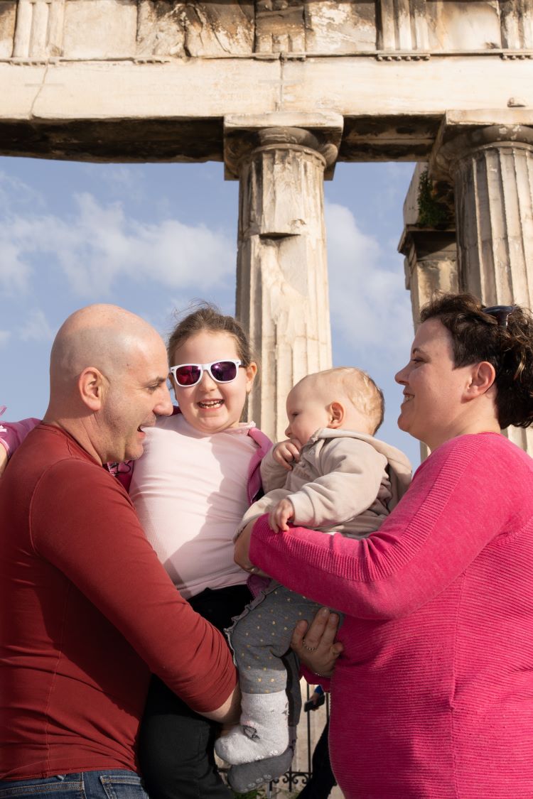 Elisa e la sua famiglia in viaggio